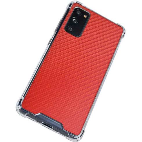 Red Carbon Fiber Specialty Material Galaxy S20 FE Clear Case